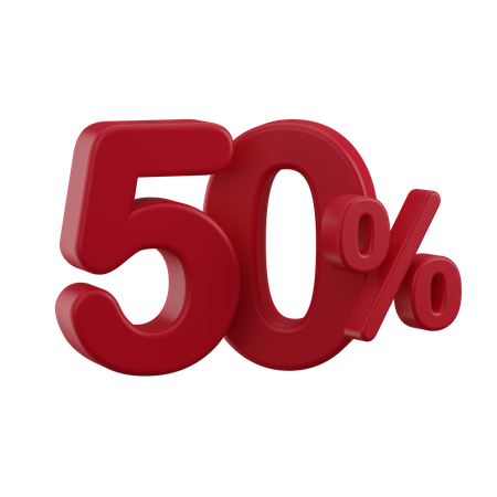 Discount 50%  3D Icon