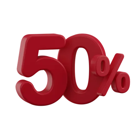 Discount 50%  3D Icon