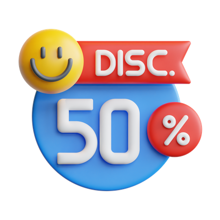 Discount 50  3D Icon
