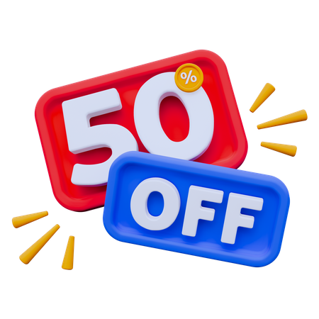 Discount 50% Off  3D Icon