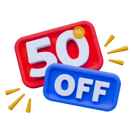 Discount 50% Off  3D Icon