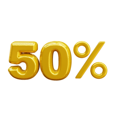 Discount 50 Percent  3D Icon