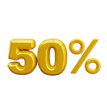 Discount 50 Percent  3D Icon