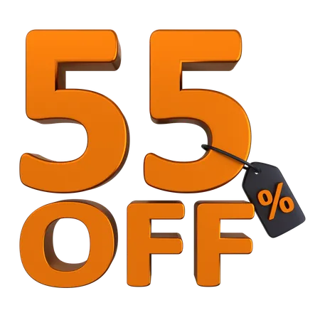 Discount 55 Percent  3D Icon