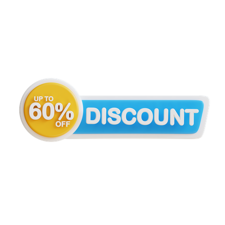 Discount 60  3D Icon