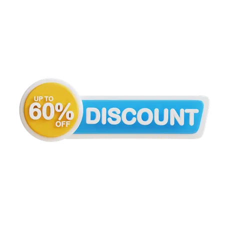 Discount 60  3D Icon