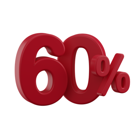 Discount 60% 3D Icon