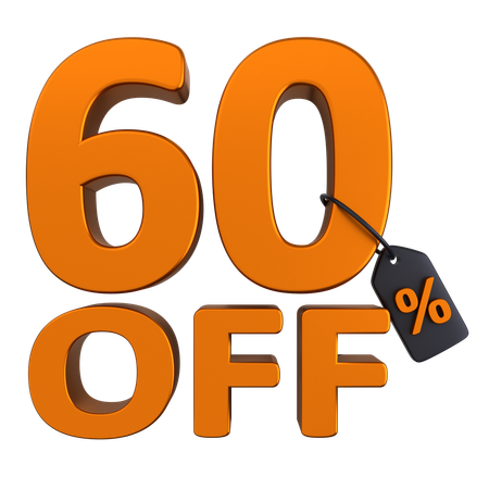 Discount 60 Percent  3D Icon