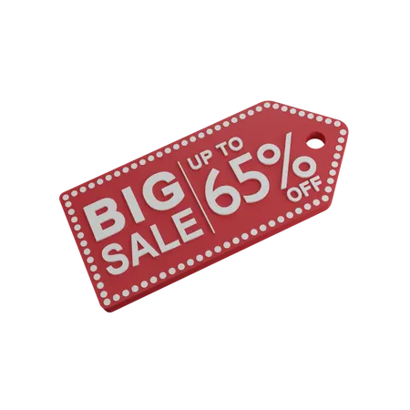 Discount 65%  3D Icon