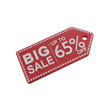 3 D Discount Tag 3D Icon