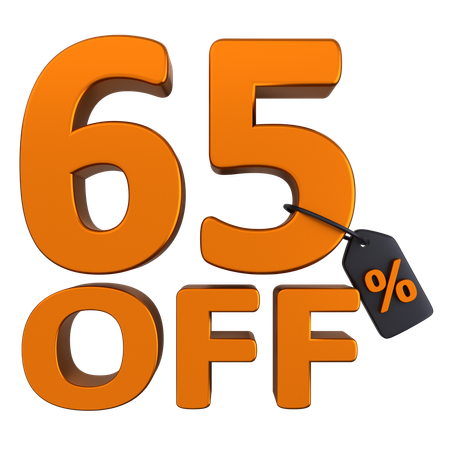 Discount 65 Percent  3D Icon