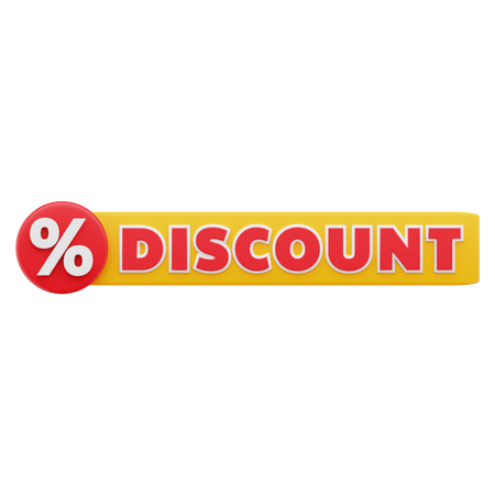 Discount 3D Icon