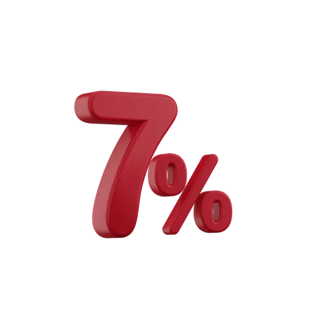 Discount 7%  3D Icon