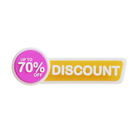 Discount 70  3D Icon