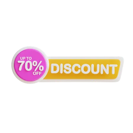 Discount 70  3D Icon