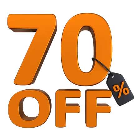 Discount 70 Percent  3D Icon