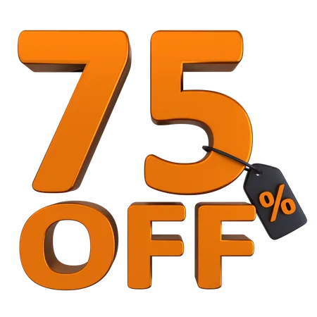 Discount 75 Percent  3D Icon