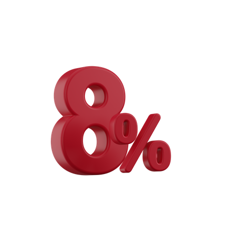 Discount 8%  3D Icon