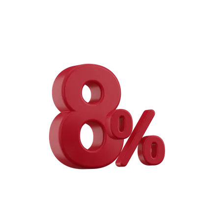 Discount 8%  3D Icon