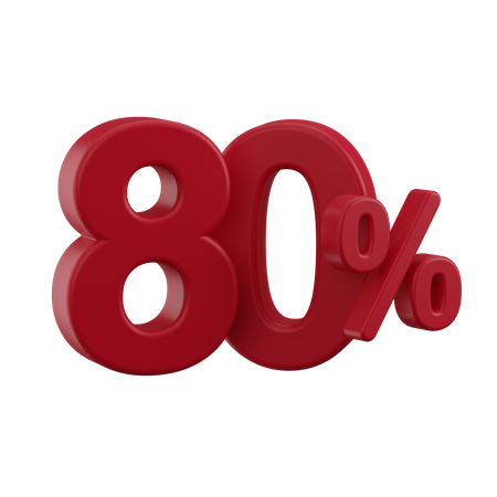 Discount 80%  3D Icon