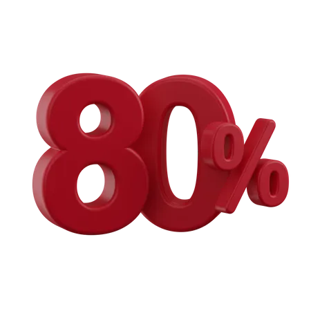 Discount 80%  3D Icon