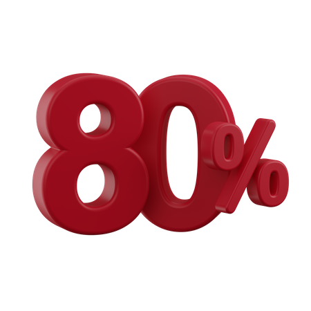 Discount 80% 3D Icon