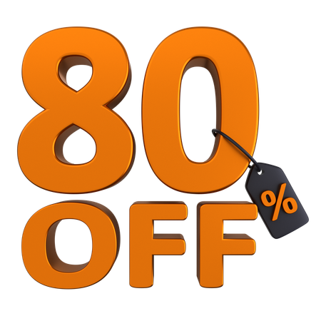 Discount 80 Percent  3D Icon