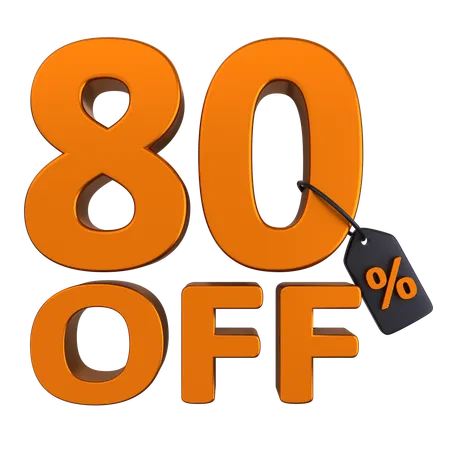 Discount 80 Percent  3D Icon