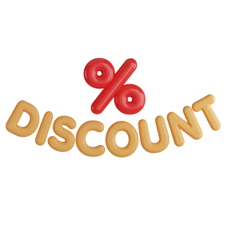 Sale Discount 3 D Text 3D Icon