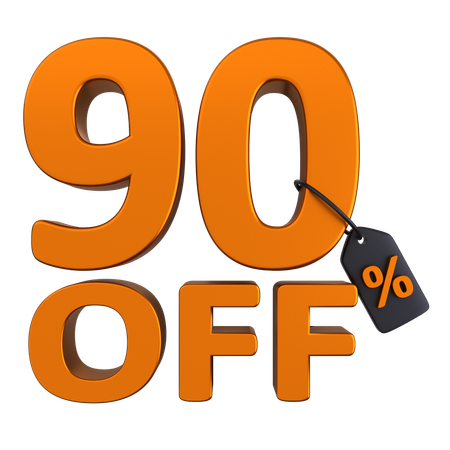 Discount 90 Percent  3D Icon