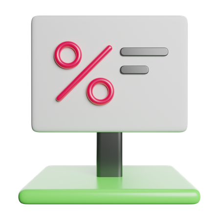 Discount Ads  3D Icon