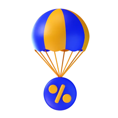 Discount Airdrop  3D Icon