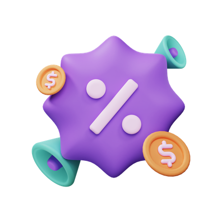 Discount Announcement  3D Icon