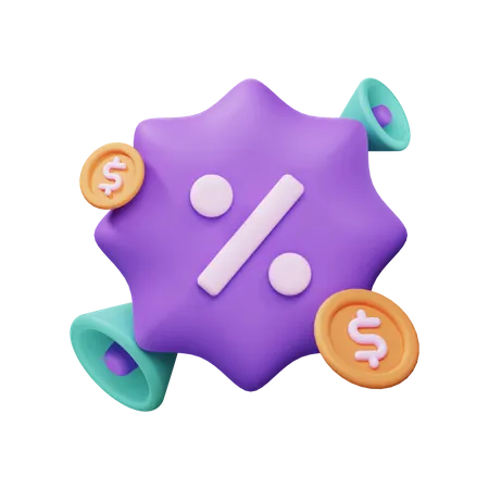 Discount Announcement  3D Icon