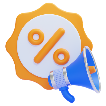 Discount Announcement  3D Icon