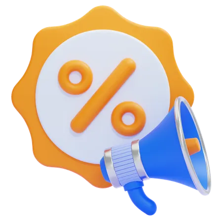 Discount Announcement  3D Icon