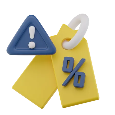 Discount Attention  3D Icon