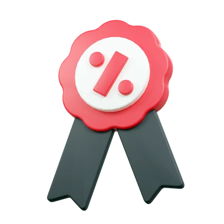 Discount Badge Illustration 3D Icon
