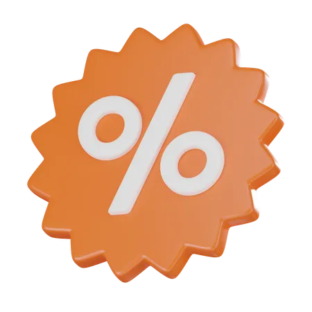Discount Icon Commercial Promotion Tag For Boosting Sales Ideal For Advertising Marketing Concepts Stands Out With Unique Blend Of Retail And Promotion Making Compelling 3 D Render Illustration 3D Icon