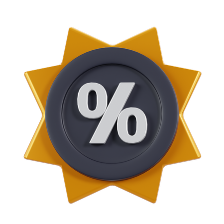 Discount Badge  3D Icon