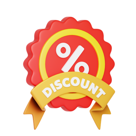 Discount Badge  3D Icon