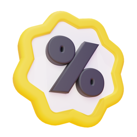 Discount Badge  3D Icon