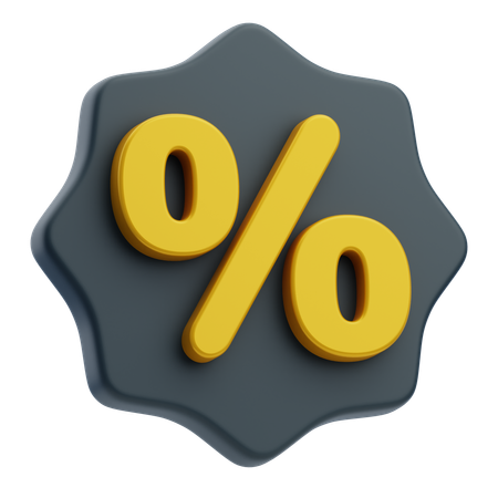 Discount Badge  3D Icon