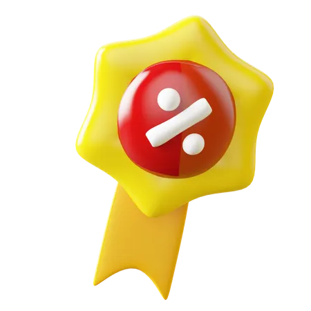Discount Badge  3D Icon