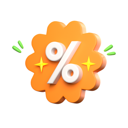 Discount Badge  3D Icon