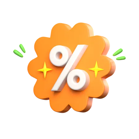 Discount Badge  3D Icon