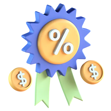 Discount Badge  3D Icon