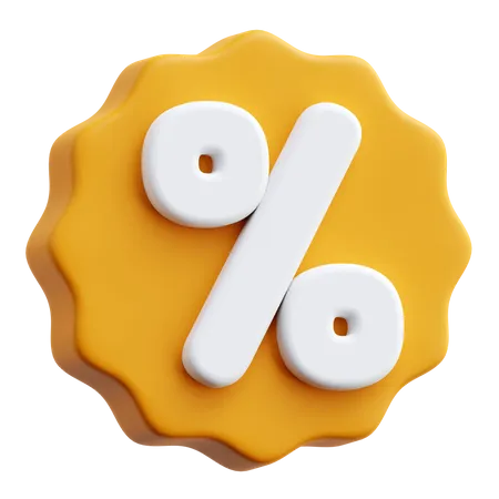 Discount Badge  3D Icon