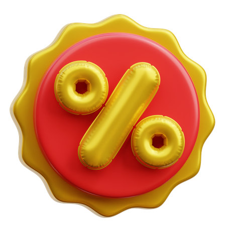 Discount Badge  3D Icon