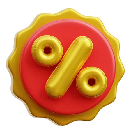 Discount Badge  3D Icon